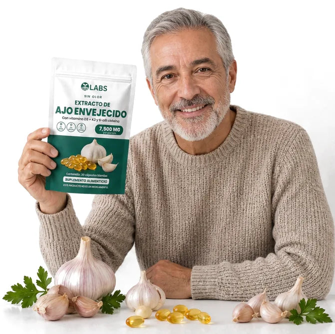 Cliente de Raíces Labs con su Ajo Envejecido