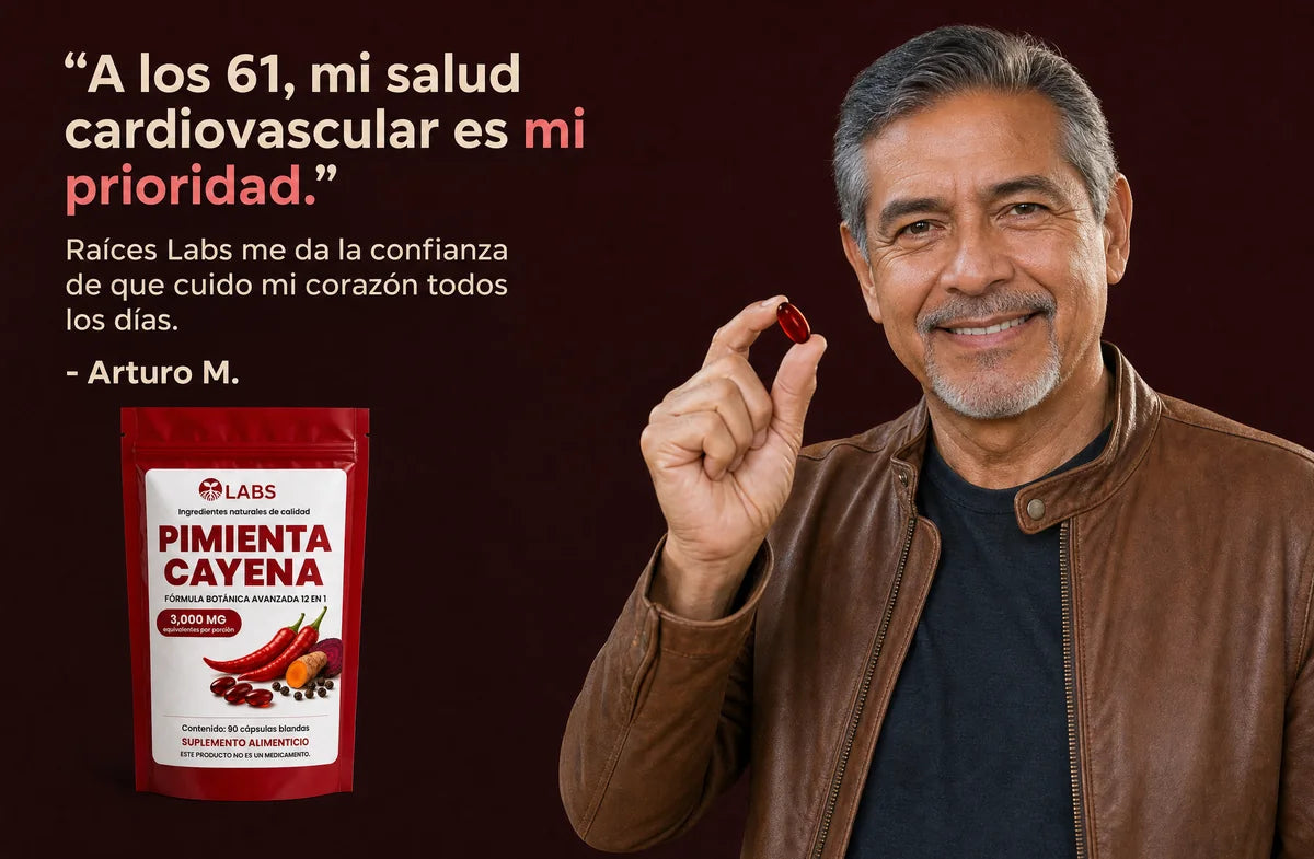 Cliente de Raíces Labs con su bolsa de Pimienta Cayena