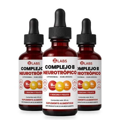 Paquete de 3 frascos de Complejo B Neurotrópico