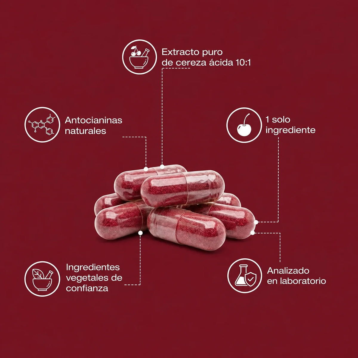 Un solo ingrediente: cápsulas de cereza ácida